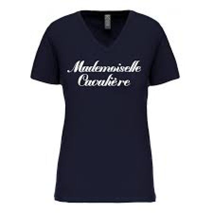 Tee shirt Mademoiselle Cavalière Logo Blanc